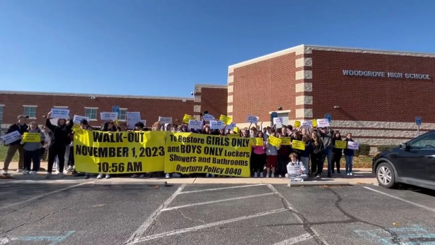 Invasion of privacy’: Loudoun County students walk out, demand school district restore girls-only and boys-only restrooms