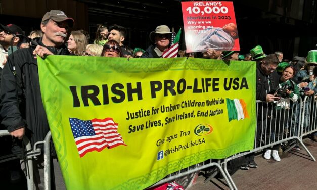 Pro-lifers excluded from NYC St. Patrick’s Day parade highlight abortion crisis from sidelines