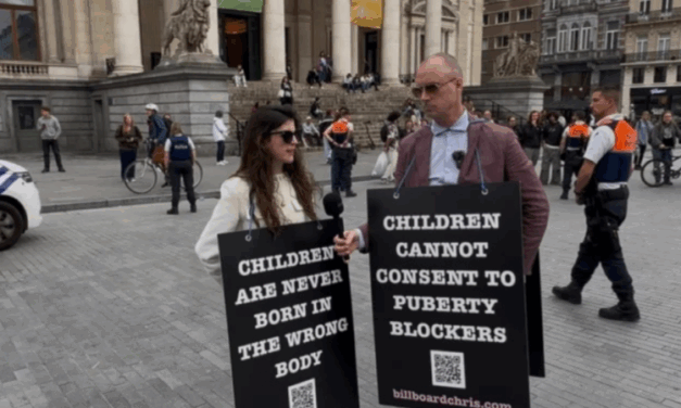 Belgian police arrest protestors over signs criticizing transgender mutilation