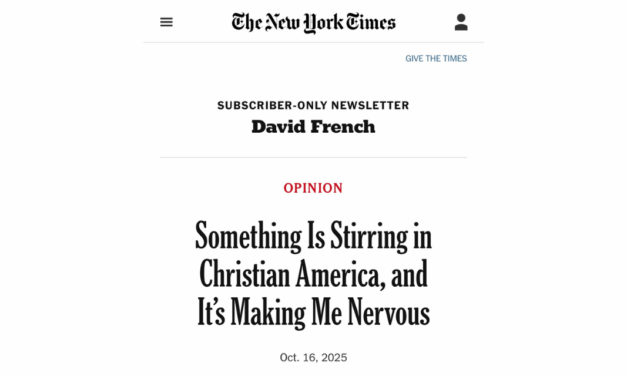 David French, What’s Stirring in Christian America is the Holy Spirit